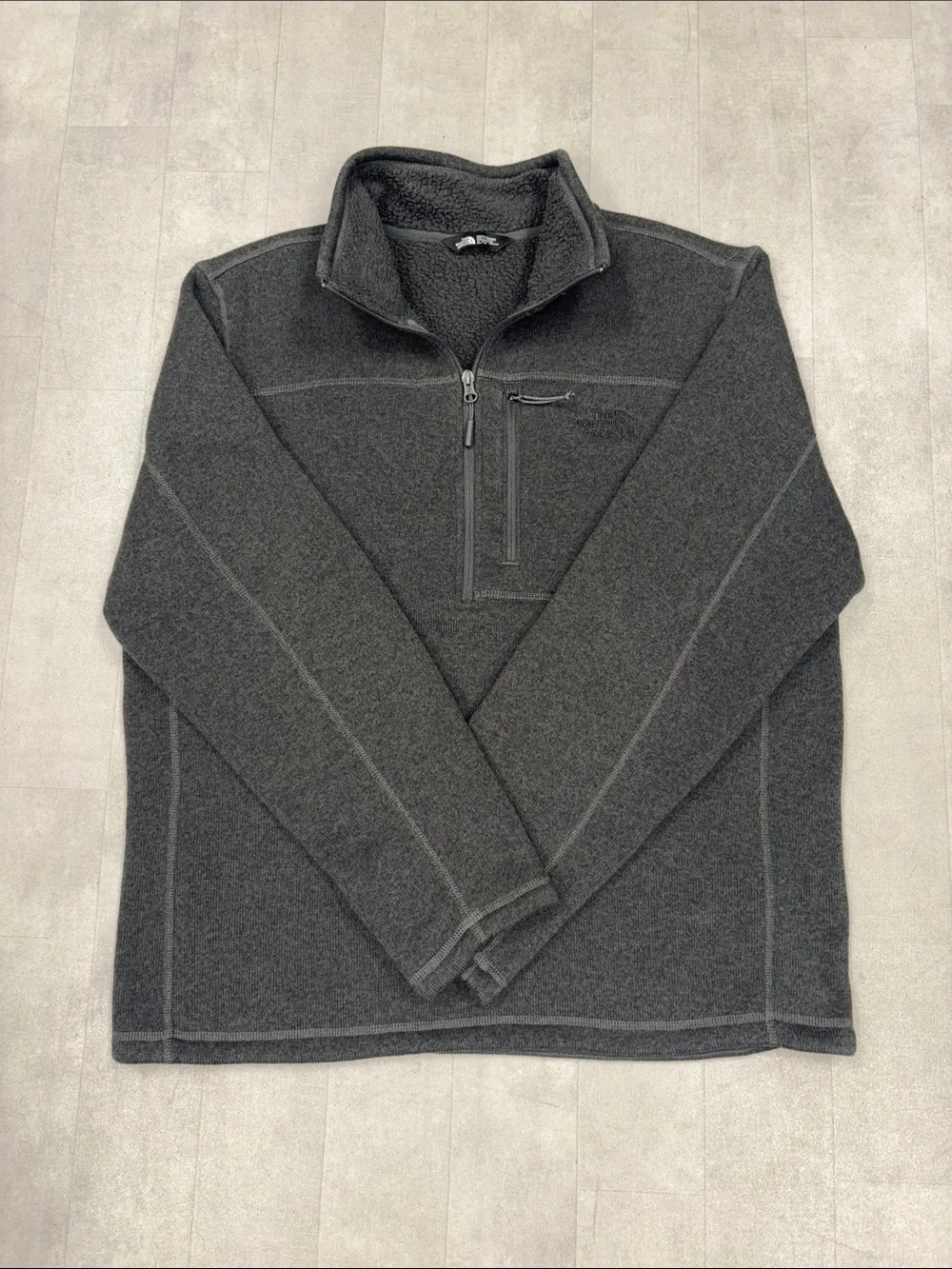 The North Face Gray Quarter Zip Pullover Jacket